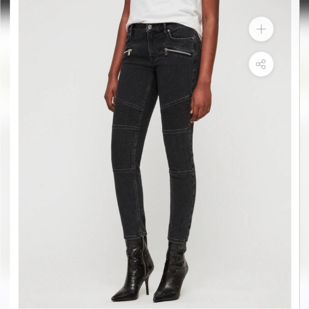 All Saints Charcoal Skinny Jeans